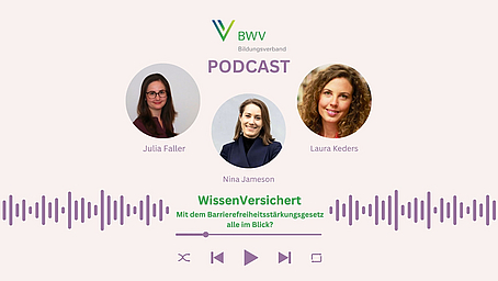 WissenVersichert – der Podcast für Bildung in der Versicherungsbranche Folge 11: Mit dem Barrierefreiheitsstärkungsgesetz alle im Blick? WissenVersichert – der Podcast für Bildung in der Versicherungsbranche Folge 11: Mit dem Barrierefreiheitsstärkungsgesetz alle im Blick?